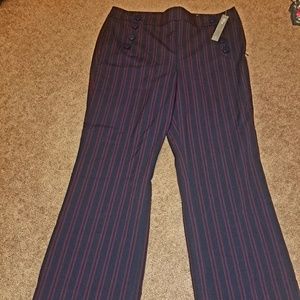 Vertical stripe sailor pants